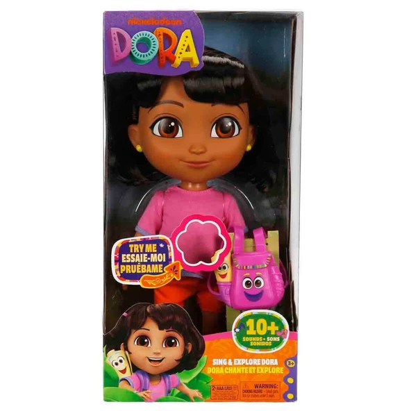 Dora Şarkı Söyle ve Keşfet Bebeği 30 cm - İnteraktif Sırt Çantalı Eğitici Oyuncak (Piller Dahil) ürün görseli 1