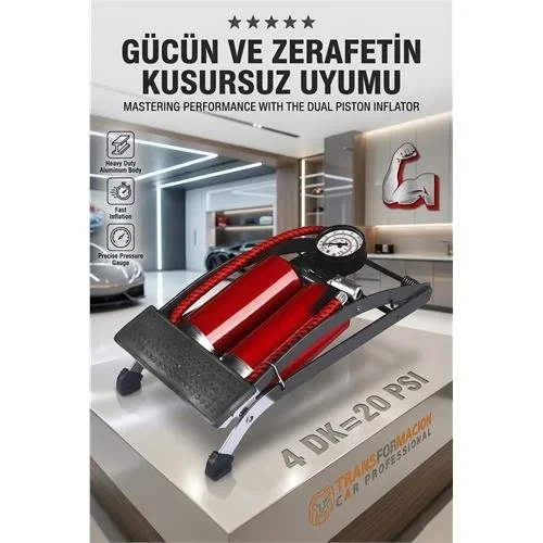 Çift Pistonlu Profesyonel Ayak Pompası - Yüksek Basınçlı Ultra Performans Serisi 425582 ürün görseli 1