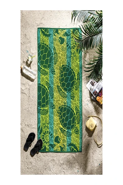 Özdilek Swimming Turtle 70x150 Plaj Havlusu ürün görseli 1