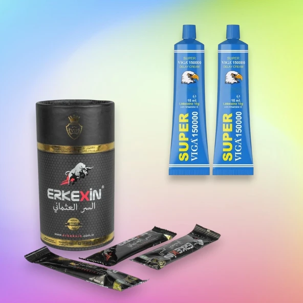 Erkexın Bitkisel Karışımlı Stick Macun 12 Ad x 15 Gr+2 Kutu Super viga 150000 ozel Etkılı Krem ürün görseli 1