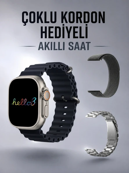 Akıllı Saat Yeni Nesil Bluetooth Bağlantılı Uyku Sağlık Takibi GPS Ve NFC Uyumlu ürün görseli 1
