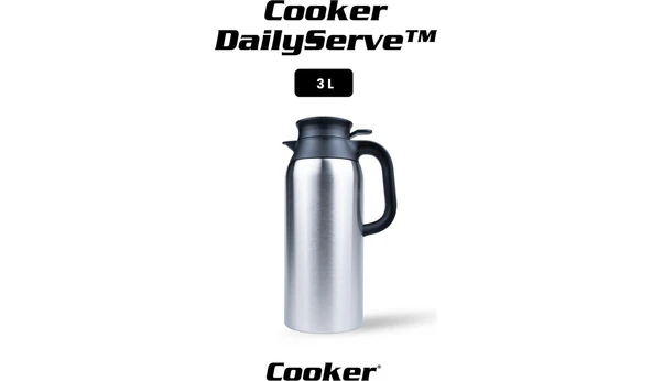 Cooker Dailyserve 3 Litre Paslanmaz Çelik Termos CKR2125 ürün görseli 1