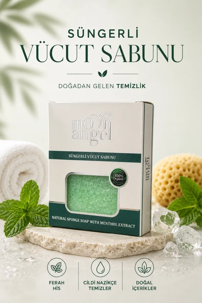 Süngerli Sabun Doğal Güzellik Menthol Extract Vücut Sabunu ürün görseli 1