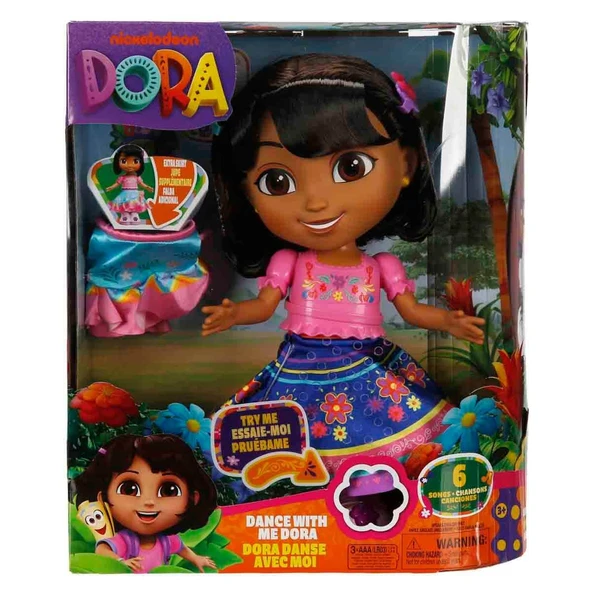 Dora Sesli Benimle Dans Et Dora Bebeği 32 cm - İnteraktif Dans Eden Eğitici Oyuncak (Piller Dahil) ürün görseli 1