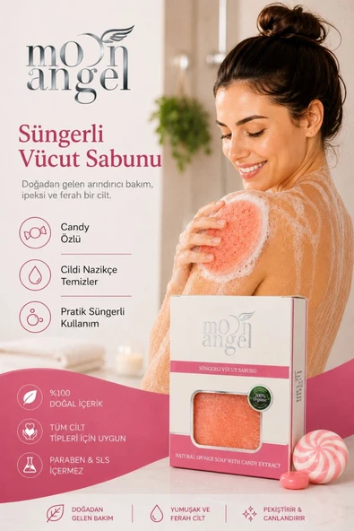 Süngerli Sabun Doğal Güzellik Candy Extract Vücut Sabunu ürün görseli 1