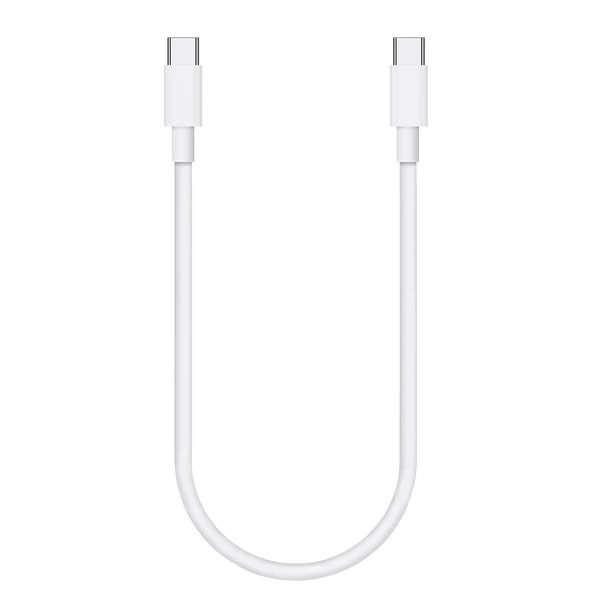 SCHitec 100W Type-C to Type-C 25cm Süper Hızlı Data ve Şarj Kablosu Beyaz ürün görseli 1