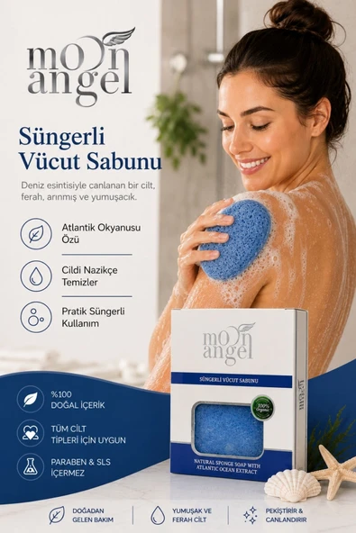 Süngerli Sabun Doğal Güzellik Atlantic Ocean Extract Vücut Sabunu ürün görseli 1