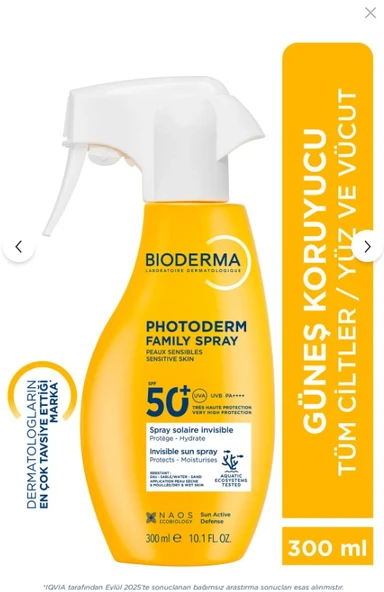 Bioderma Photoderm Family Spf 50 Sprey 300 ml ürün görseli 1