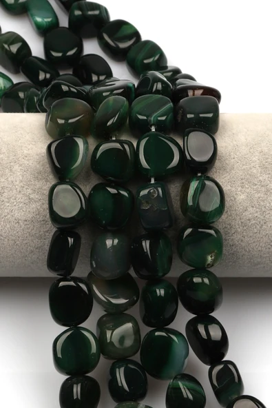 Yeşil Akik Doğal Taş Dizi 13 x 15 mm Özel Kesim - DZ-1332 ürün görseli 1