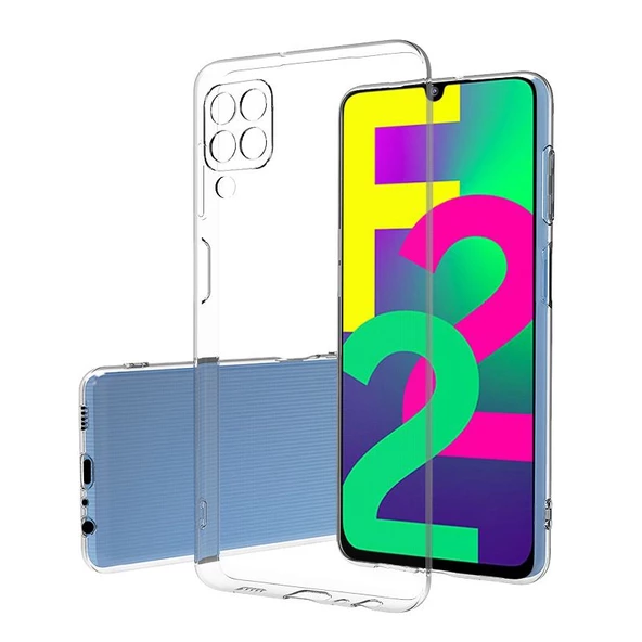 Gpack Samsung Galaxy M22 Kılıf Süper Silikon Kamera KorumalıNano Glass ürün görseli 1