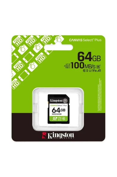 Kingston 64GB SDXC Canvas Select Plus Gen3 Hafıza Kartı SDS3/64GB ürün görseli 1