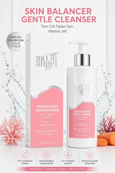 Skın Balancer Yüz Yıkama Jeli 250 ml Tüm Cilt Tipleri İçin Nazik Yüz Temizleme Jeli ( Vitamin C + Red Algae ) ürün görseli 1