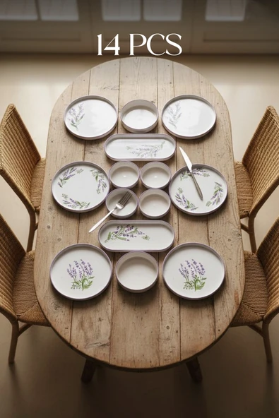 Kitchen Life Lavanta Stackable Kahvaltı Takımı - Lüx Kahvaltılık Sunum Seti Tabağı ürün görseli 1