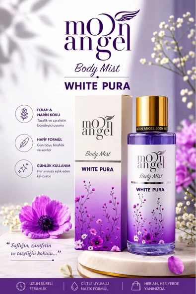 Kadın Parfümlü Body Mist White Pura 250 ml Vücut Spreyi ürün görseli 1