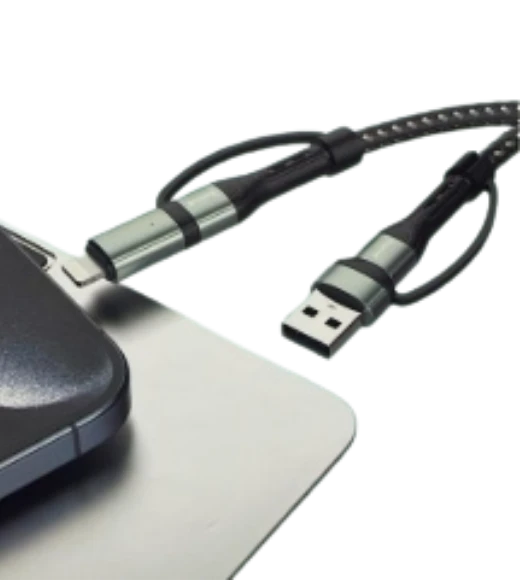 FERRO RE-10 RESHURK 4in1 Usb-C & Type-C - Type-C & Lightıng Hızlı Şarj - Hasır Kablo 65W ürün görseli 1