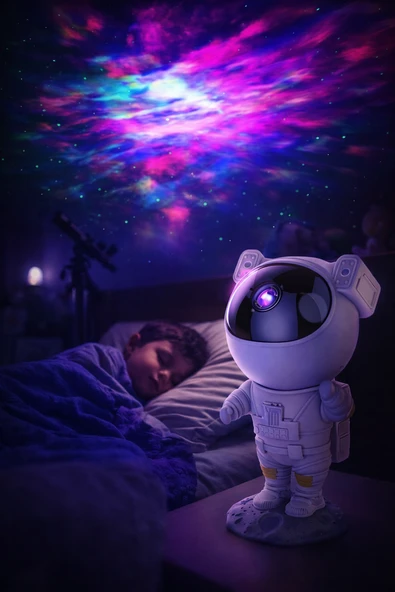 Yıldızlara Yolculuk Astronot Gece Lambası | Rahat ve Keyifli Uyku ürün görseli 1