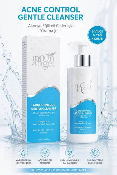 Acne Control Yüz Yıkama Jeli 250 ml Akneye Eğilimli Ciltler İçin Yüz Temizleme Jeli (Salicylic Acid + Niacinamide) ürün görseli 1