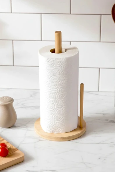 Kitchen Life Bambu Yuvarlak Kağıt Dik Havluluk 14 cm Pratik Kullanım Ergonomik Mutfak Havluluğu ürün görseli 1