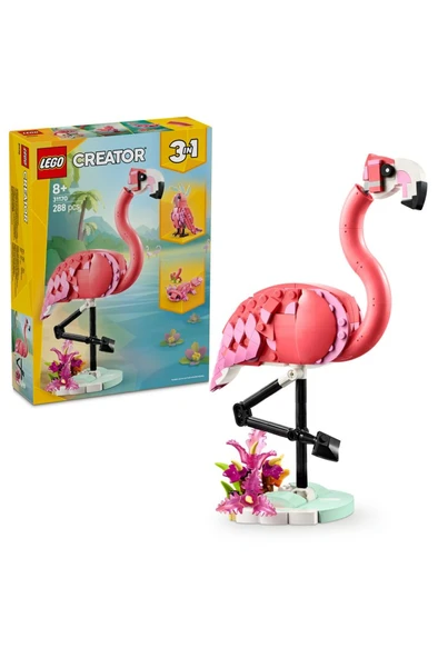LEGO ® Creator 3’ü 1 Arada Vahşi Hayvanlar: Pembe Flamingo 31170 - 8+ Oyuncak Yapım Seti (288 Parça) ürün görseli 1