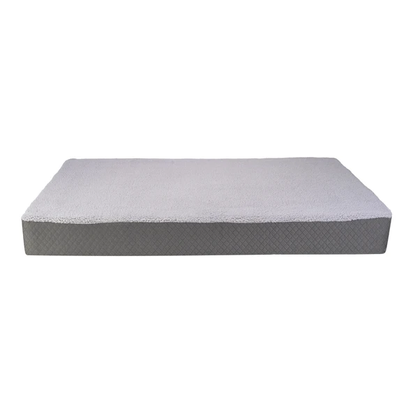 Pet Comfort Lima Ortopedik Köpek Yatağı Gri Peluş L 110x75x12cm ürün görseli 1
