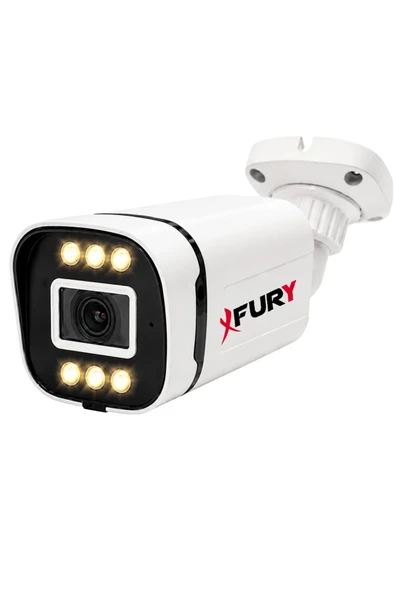FURY 5MP Lens 1080P 6 Warm LED Renkli Gece Görüşlü IP66 Dış Mekan Geniş Açılı Güvenlik Kamerası ürün görseli 1