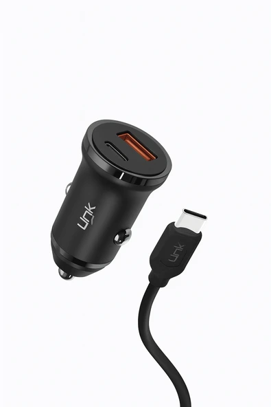 LinkTech C485 ECO Çevre Dostu With Lightning Cable Dual PD 20W Araç Şarj Aleti ürün görseli 1