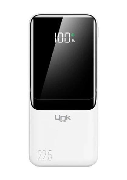 LinkTech EF94 Dijital Ekranlı 22,5W  9000 mAh PowerBank Beyaz ürün görseli 1