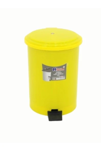 AFACAN PLASTİK Aform No:5 50 Litre Sarı Pedallı Çöp Kovası ürün görseli 1