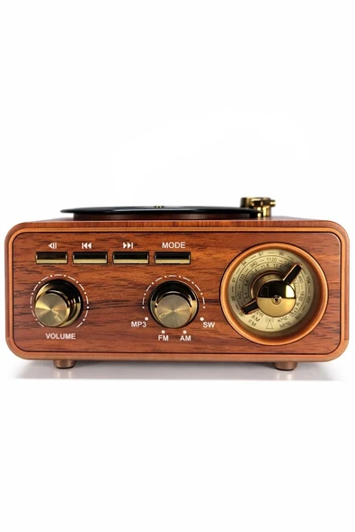 Plak Görünümlü Nostaljik Radyo (KAHVERENGİ) (MD-1317) ürün görseli 1