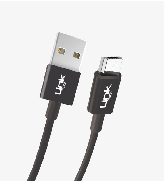 LinkTech K565 Strong 30cm 2.4A Mikro USB Powerbank Şarj Kablosu Siyah ürün görseli 1