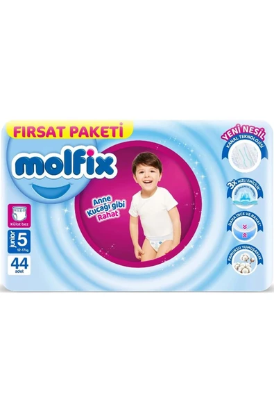 MOLFİX Külot Bebek Bezi Beden:5 (12-17KG) Junior 44 Adet ürün görseli 1