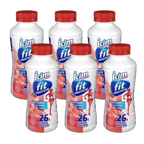 İçim Fit Protein Çilekli Süt 400 ml x 6 Adet ürün görseli 1