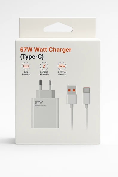 FERRO W67  Yuksek Hiz sarj Aleti 67Watt  Adaptor+Kablo ürün görseli 1