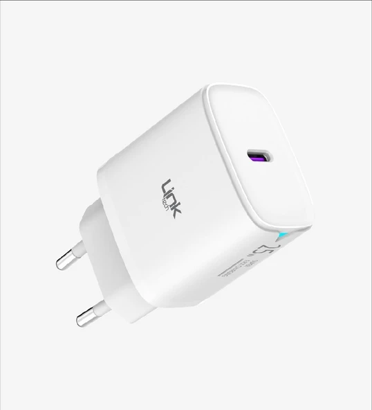 LinkTech C310 Safe 25W Hızlı Şarj Adaptörü Beyaz ürün görseli 1