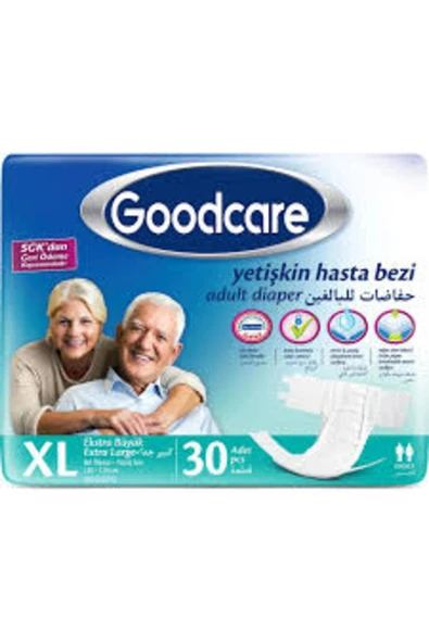 GOODCARE Yetişkin Bezi Bel Bantlı Tekstil Yüzey XL - Ekstra Large - Extra Large 30 Adet Tekli Pk ürün görseli 1