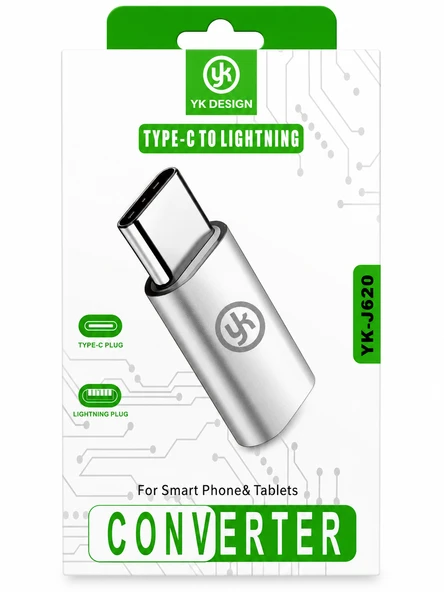 2'si 1 Arada Dönüştürücü Adaptör – iPhone ve Android Arası Çevirici, Hızlı Şarj Destekli (LIGHTNING TO TYPE-C) ürün görseli 1