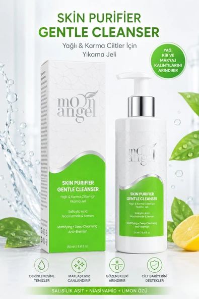 Skın Purıfıer Yüz Yıkama Jeli 250 ml Yağlı ve Karma Ciltler İçin Temizleyici Yüz Yıkama Jeli (Salicylic Acid + Niacinamide ) ürün görseli 1