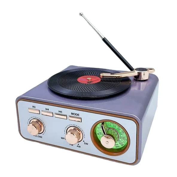 MD-1217BT Nostaljik Radyo Görünümlü Bluetooth,Hafıza Kartı,Usb Bellek,Aux Ve Radyo Destekli Hoparlör (TOZ PEMBE) ürün görseli 1