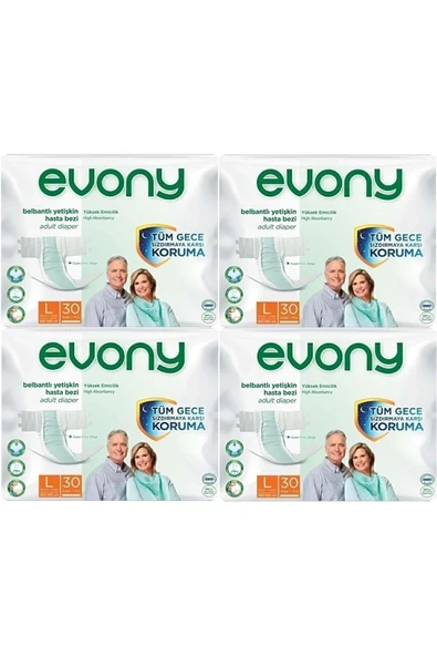 EVONY Hasta Bezi Yetişkin Bel Bantlı L-büyük Boy 120 Adet ürün görseli 1