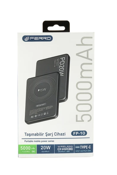 Ferro FP-10 5.000 mAh  Magsafe Özellikli Powerbank ürün görseli 1