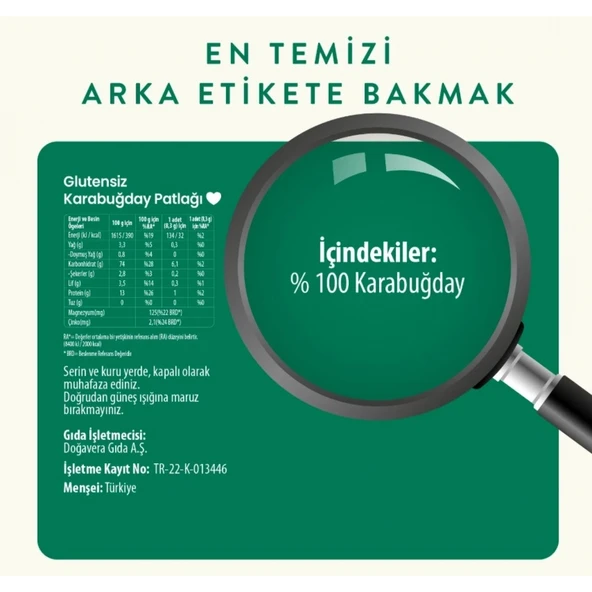Wefood Karabuğday Patlağı 100 Gr - Resim 7