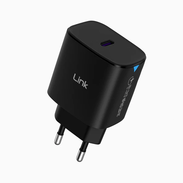 LinkTech C310 Safe 25W Hızlı Şarj Adaptörü Siyah ürün görseli 1