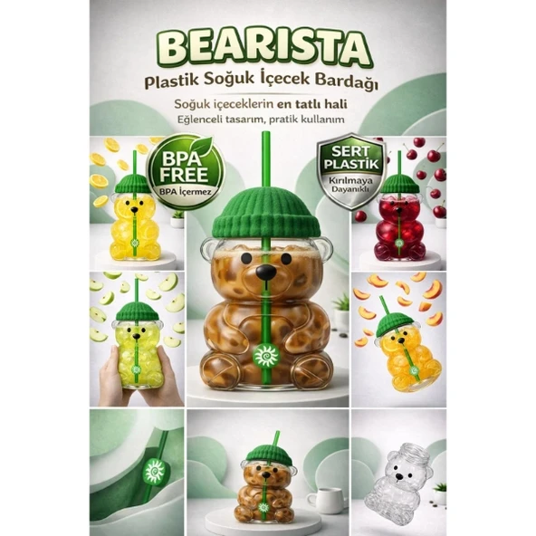 Bearista Plastik Soğuk İçecek Bardağı ürün görseli 1