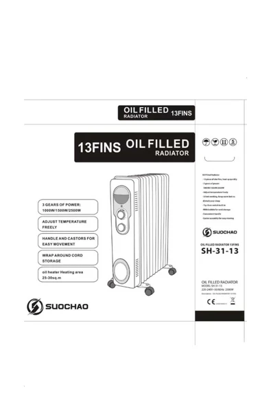 SUOCHAO SH-31-13 13 Kanatlı Yağlı Radyatör - Resim 2