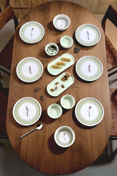 Kitchen Life 14 Parça 6 Kişilik Nordica Kahvaltı Takımı-Lüx Kahvaltılık Sunum Seti Tabağı ürün görseli 1