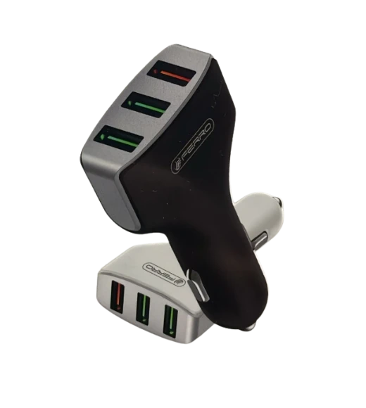 FERRO FS-01 Qualcom 3,0 Hızlı Araç Şarjı 3 Usb Çıkışlı 5,2 A ürün görseli 1