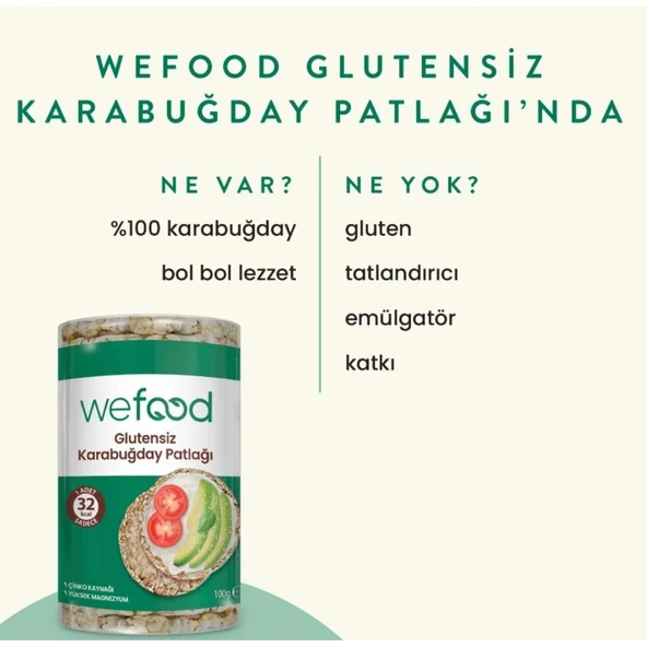 Wefood Karabuğday Patlağı 100 Gr - Resim 3