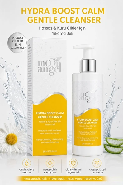 Hydra Boost Calm Yüz Yıkama Jeli 250 ml Hassas ve Kuru Ciltler İçin Nemlendirici Yüz Yıkama Jeli (Hyaluronic Acid + Panthenol) ürün görseli 1