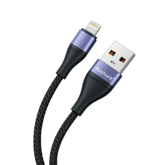 FERRO Reshurk RE-062 Usb-c & Lightning Metal Uclu 1000cm 6A Hasır Data - Şarj Kablosu ürün görseli 1
