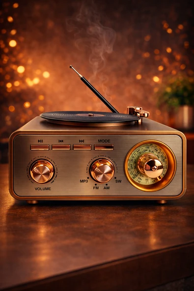 MD-1217BT Nostaljik Radyo Görünümlü Bluetooth,Hafıza Kartı,Usb Bellek,Aux Ve Radyo Destekli Hoparlör ürün görseli 1
